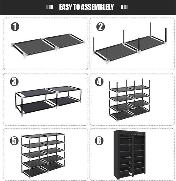 Shoe rack with cover